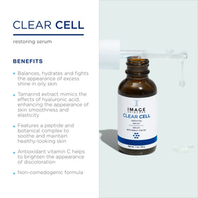 IMAGE Skincare clear cell pump detail highlighting easy application and hygienic dispensing