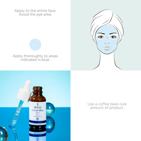 IMAGE Skincare clear cell texture closeup showing lightweight serum consistency for quick absorption