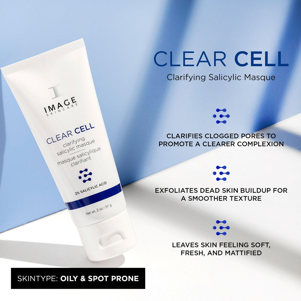IMAGE Skincare CLEAR CELL close-up texture of the clay mask showing smooth exfoliant
