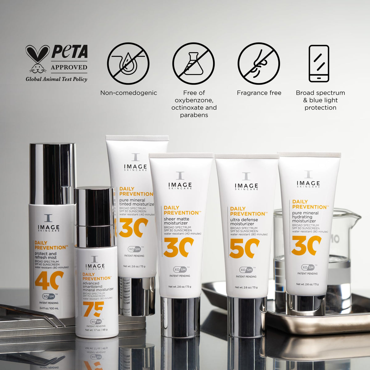 IMAGE Skincare lifestyle shot outdoors demonstrating water-resistant protection