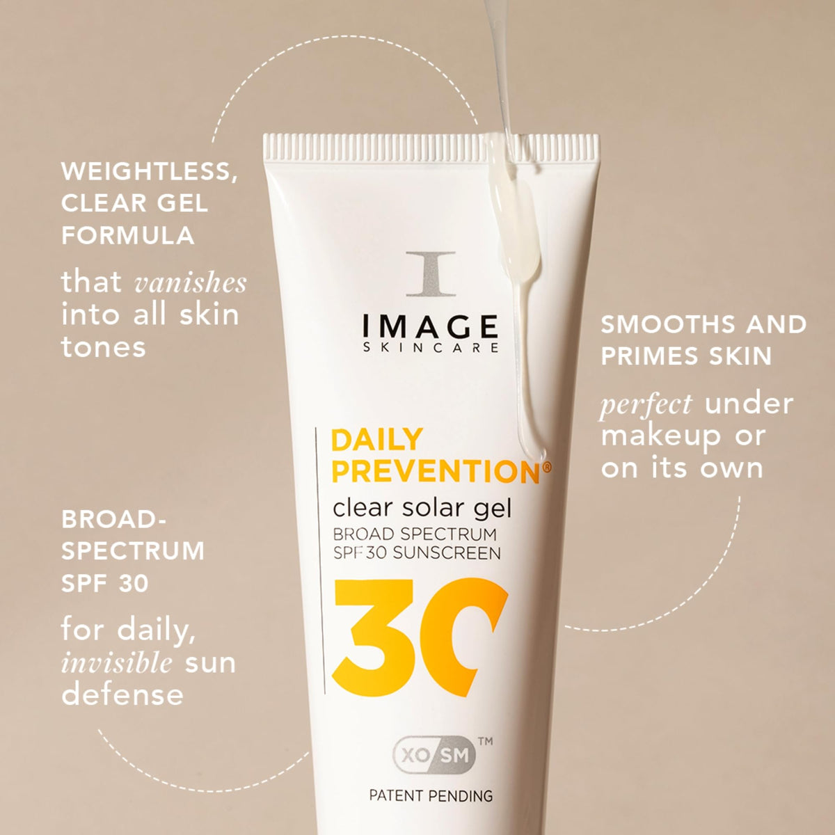 IMAGE Skincare gel texture close-up highlighting weightless, clear finish