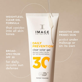 IMAGE Skincare gel texture close-up highlighting weightless, clear finish