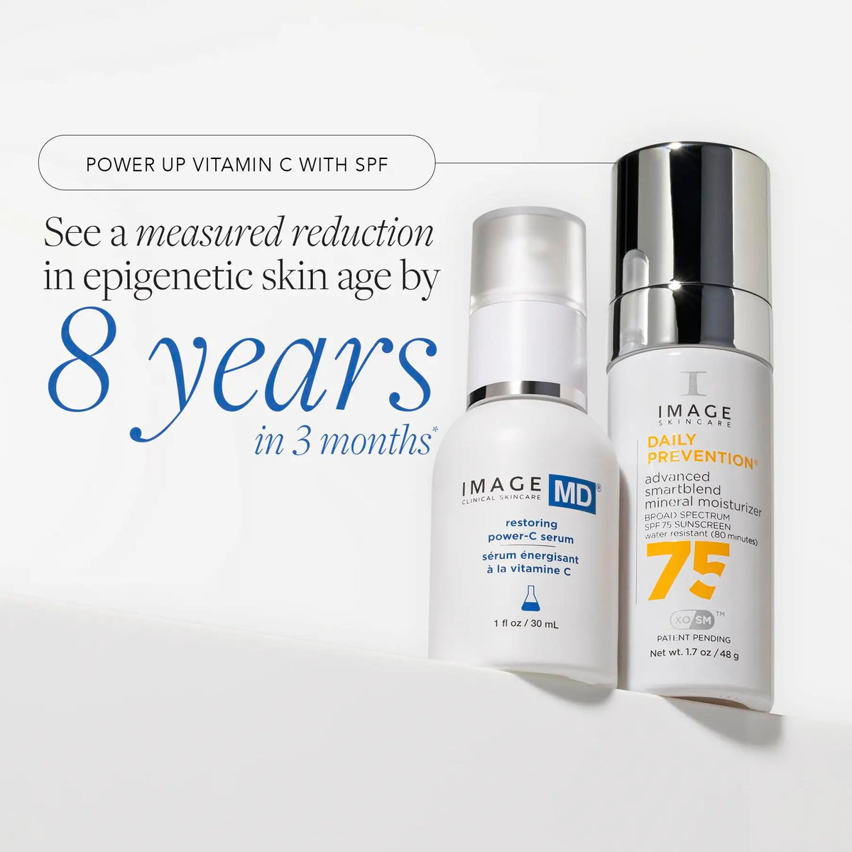 IMAGE Skincare closeup label highlighting key active ingredient benefits