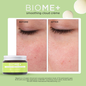 IMAGE Skincare jar held in hand to show size and travel-friendly convenience benefit