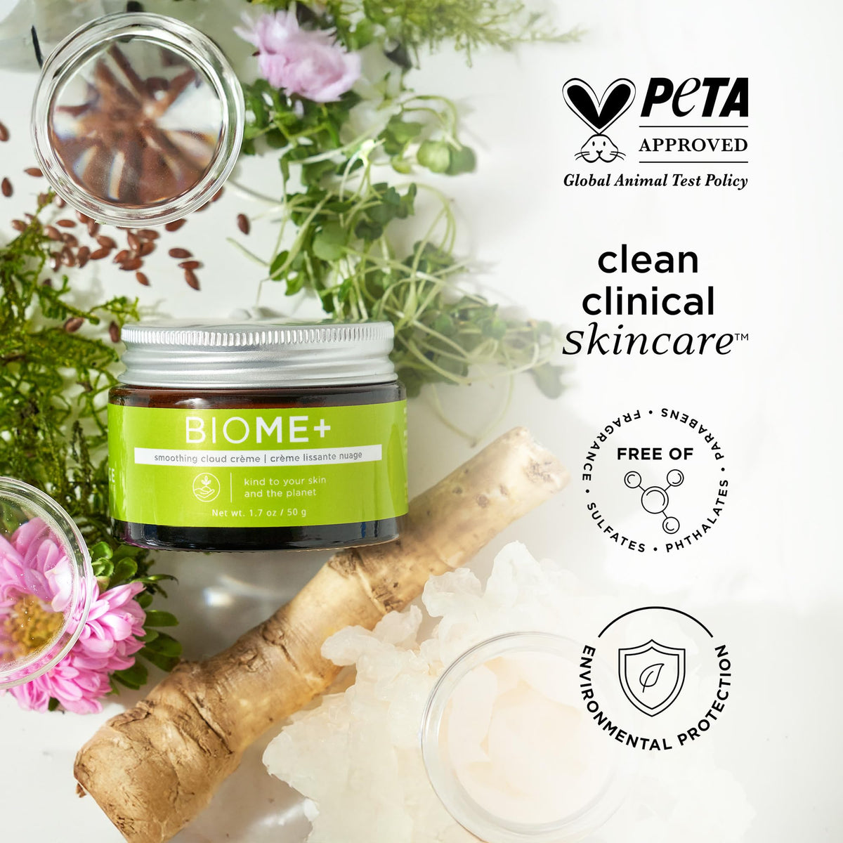 IMAGE Skincare botanical seed extracts display highlighting natural ingredients for texture refinement