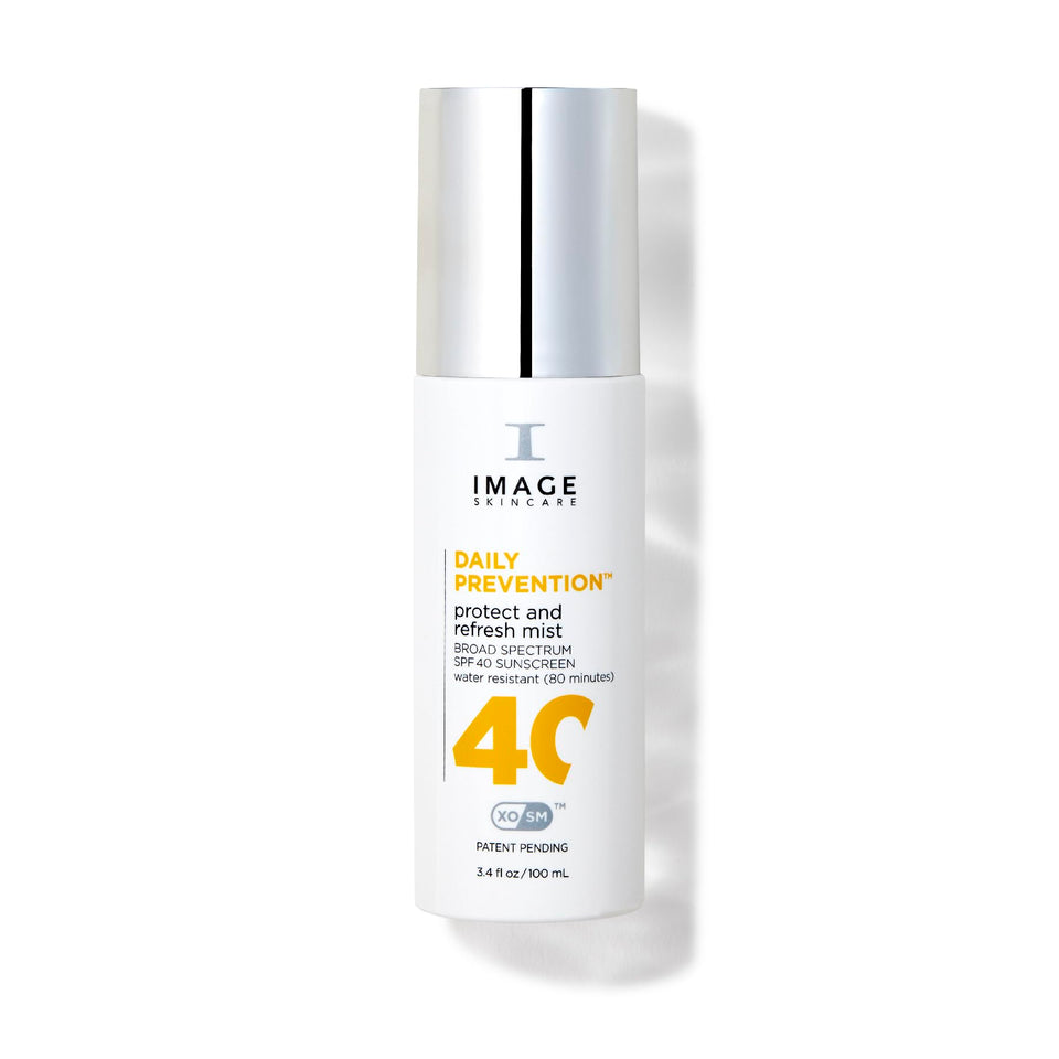 IMAGE Skincare front packaging showing SPF 40 mist and bottle design
