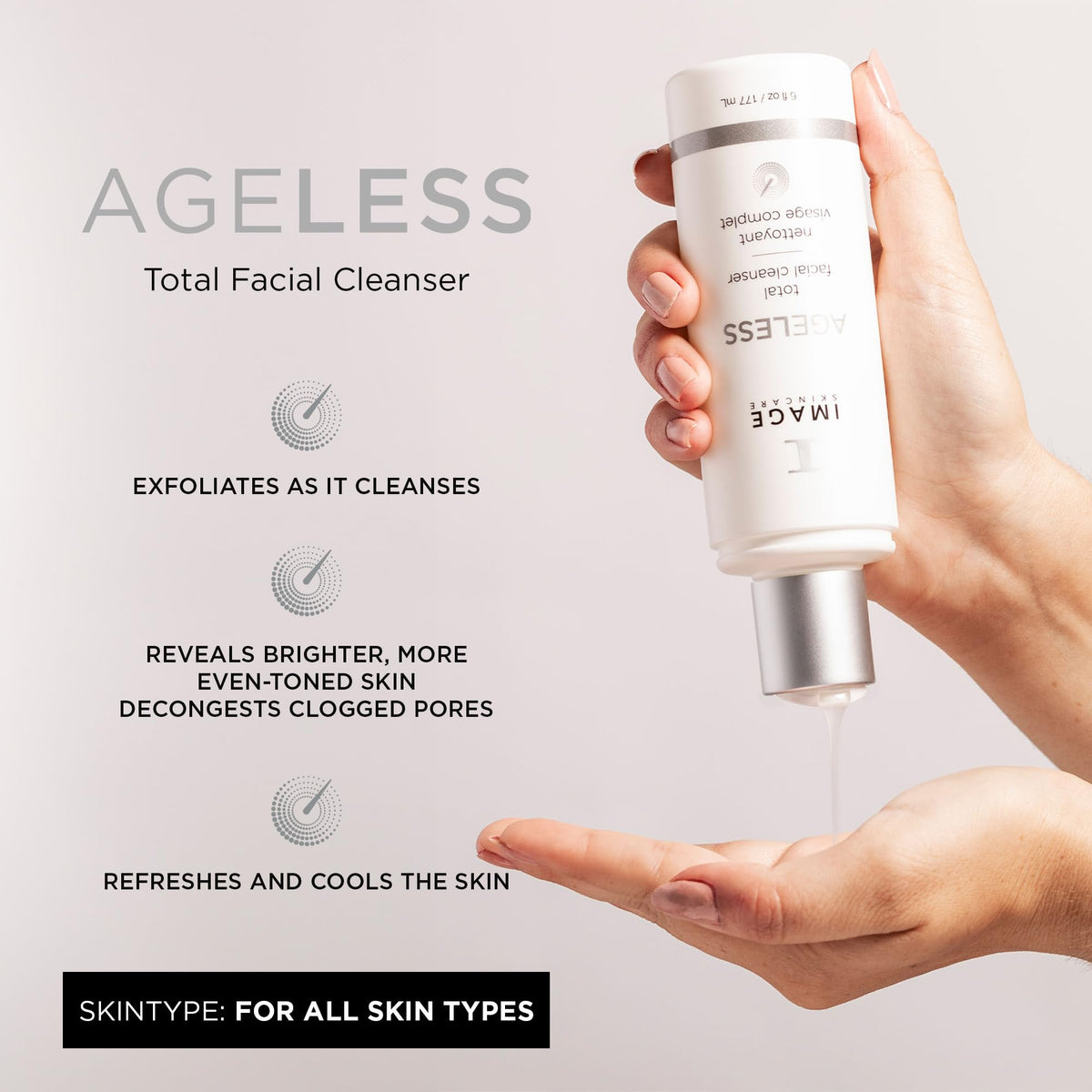 IMAGE Skincare cleanser gel texture close-up highlighting exfoliation