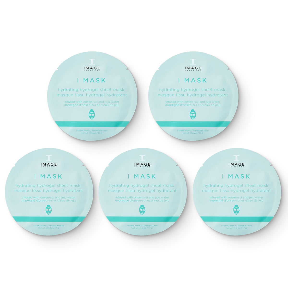 IMAGE Skincare front packaging showing five hydrating hydrogel sheets, fast hydration