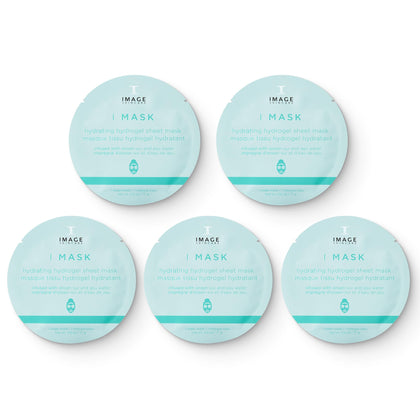 IMAGE Skincare front packaging showing five hydrating hydrogel sheets, fast hydration