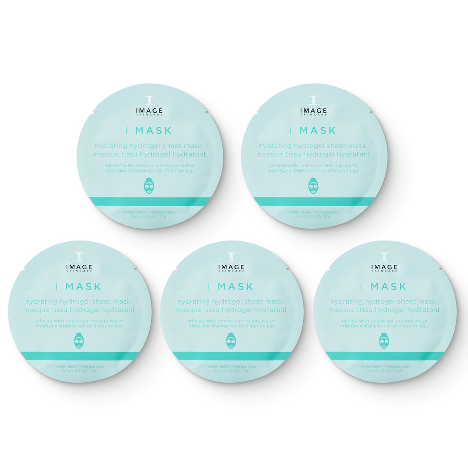 IMAGE Skincare front packaging showing five hydrating hydrogel sheets, fast hydration