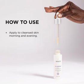 IMAGE Skincare applying serum to face demonstrating even coverage