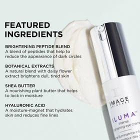 IMAGE Skincare ILUMA being gently patted under-eye to reduce puffiness