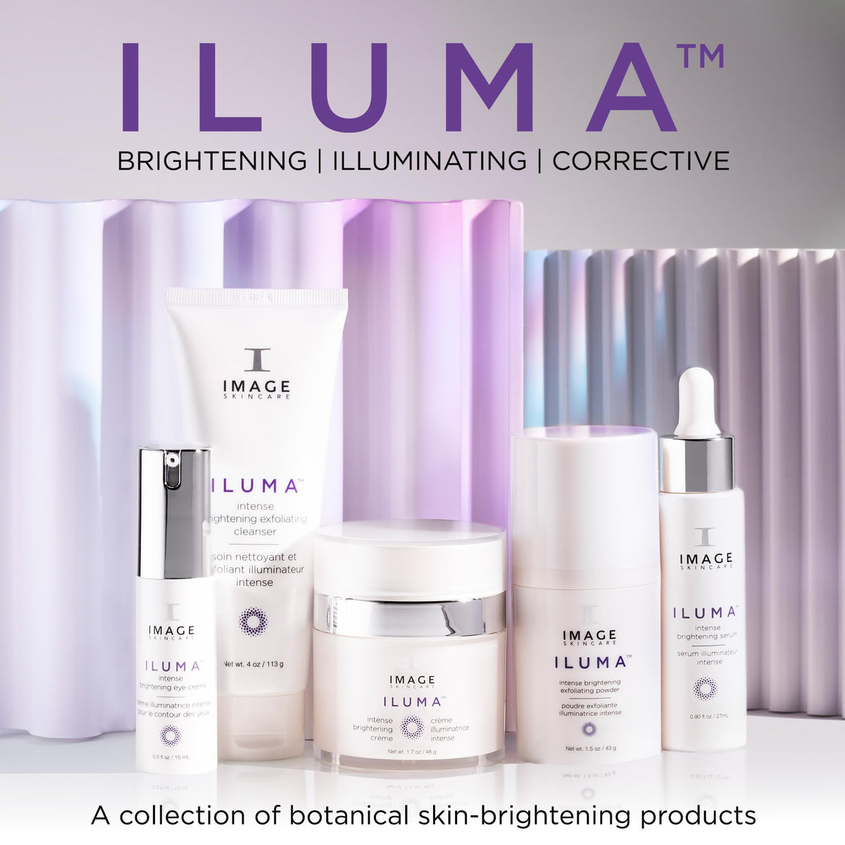 IMAGE Skincare ILUMA on bathroom counter styled in a skincare routine setting
