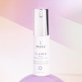 IMAGE Skincare ILUMA half-ounce tube next to common items to show size