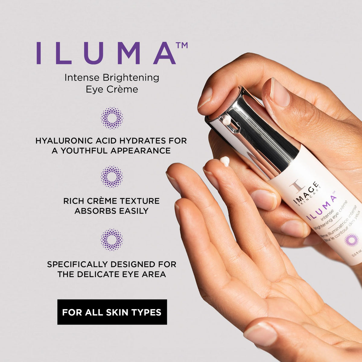 IMAGE Skincare ILUMA tube opened with visible crème texture for hydration