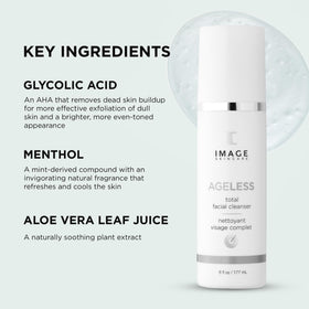 IMAGE Skincare cleanser held in hand to show 6 oz scale and portability