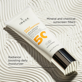IMAGE Skincare ingredient label close-up listing active filters and antioxidant ingredients