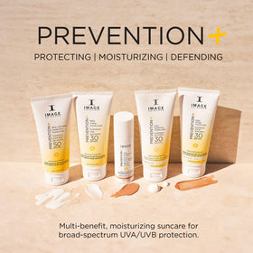 IMAGE Skincare on model outdoors illustrating sun protection benefit