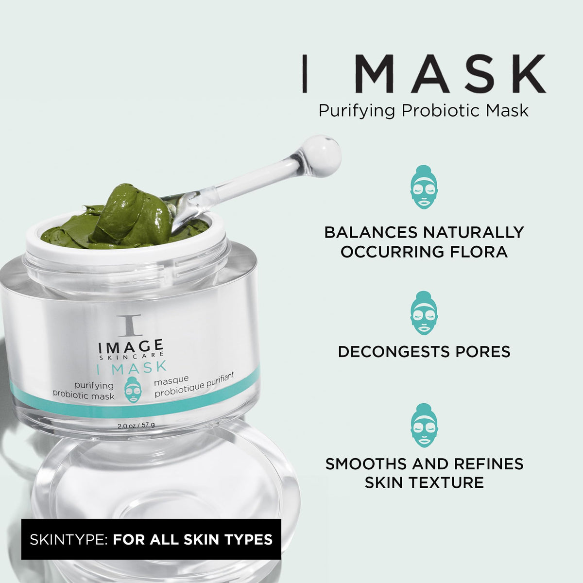 IMAGE Skincare open jar texture showing creamy clay formula for smooth application