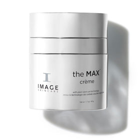 IMAGE Skincare MAX Crème front jar showing product branding and premium packaging benefit of clarity