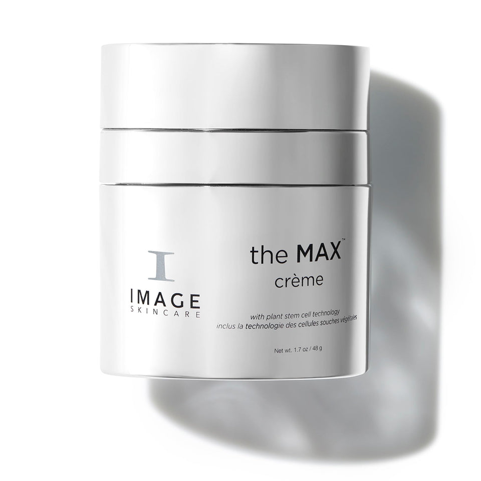 IMAGE Skincare MAX Crème front jar showing product branding and premium packaging benefit of clarity