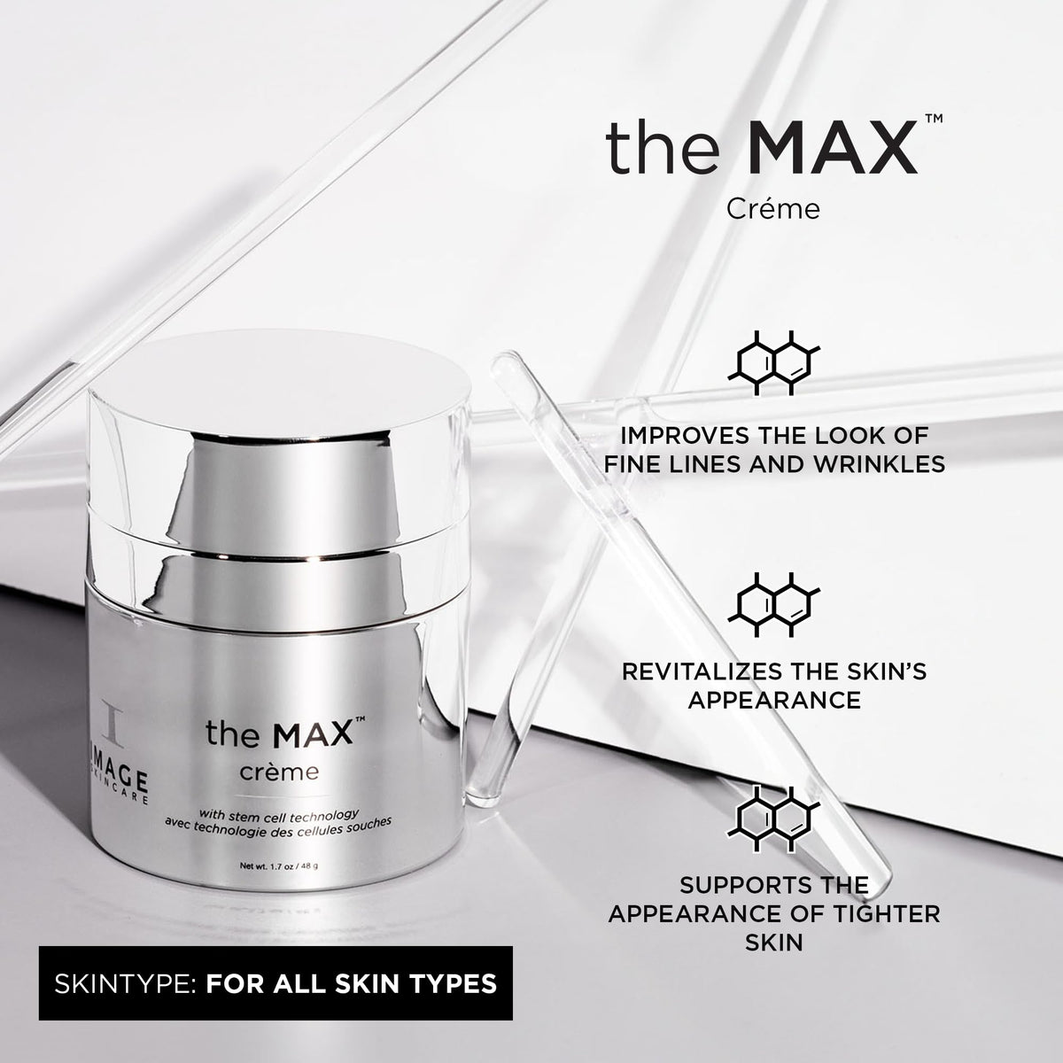 IMAGE Skincare MAX Crème creamy texture close-up demonstrating rich hydration benefit