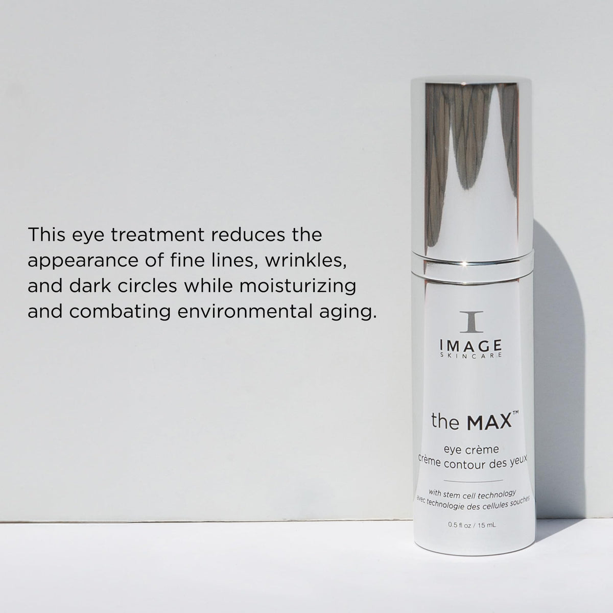 IMAGE Skincare MAX Eye Crème on fingertip ready for gentle application to eyes
