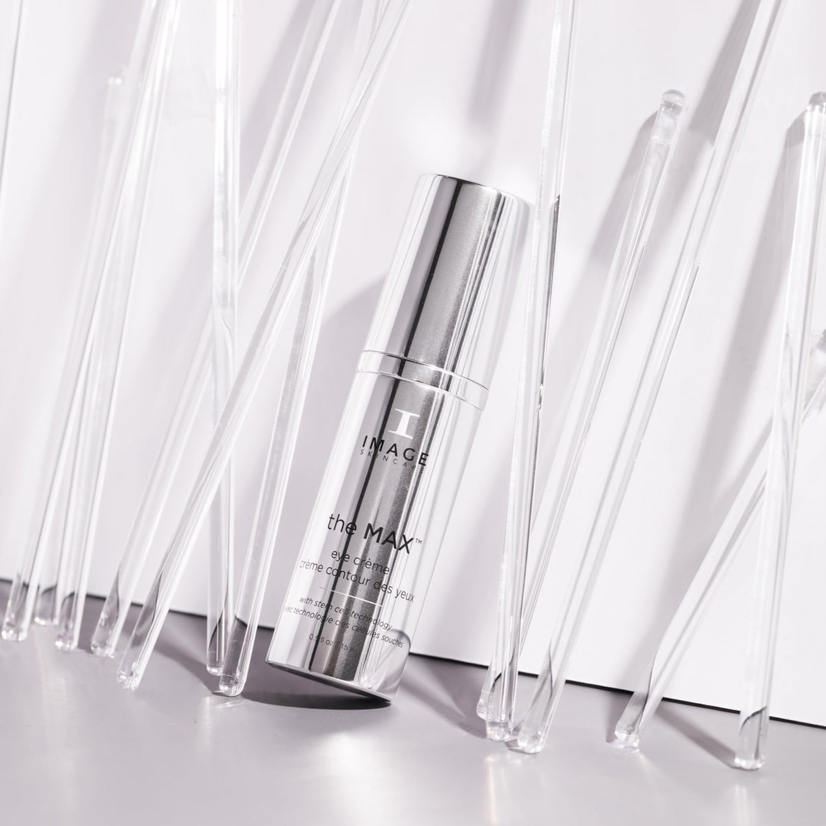 IMAGE Skincare MAX Eye Crème before and after comparison illustrating brighter under-eye