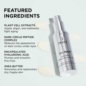 IMAGE Skincare MAX Eye Crème peptides and plant extract visual highlighting active support