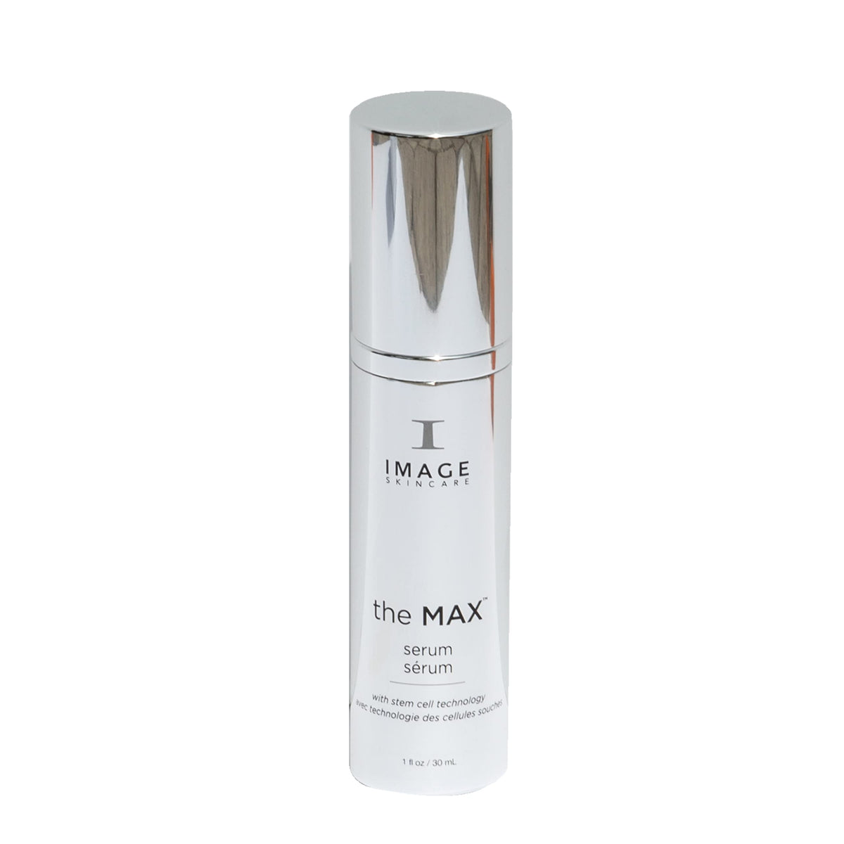 IMAGE Skincare MAX Serum front bottle view, clear labeling and premium packaging benefit