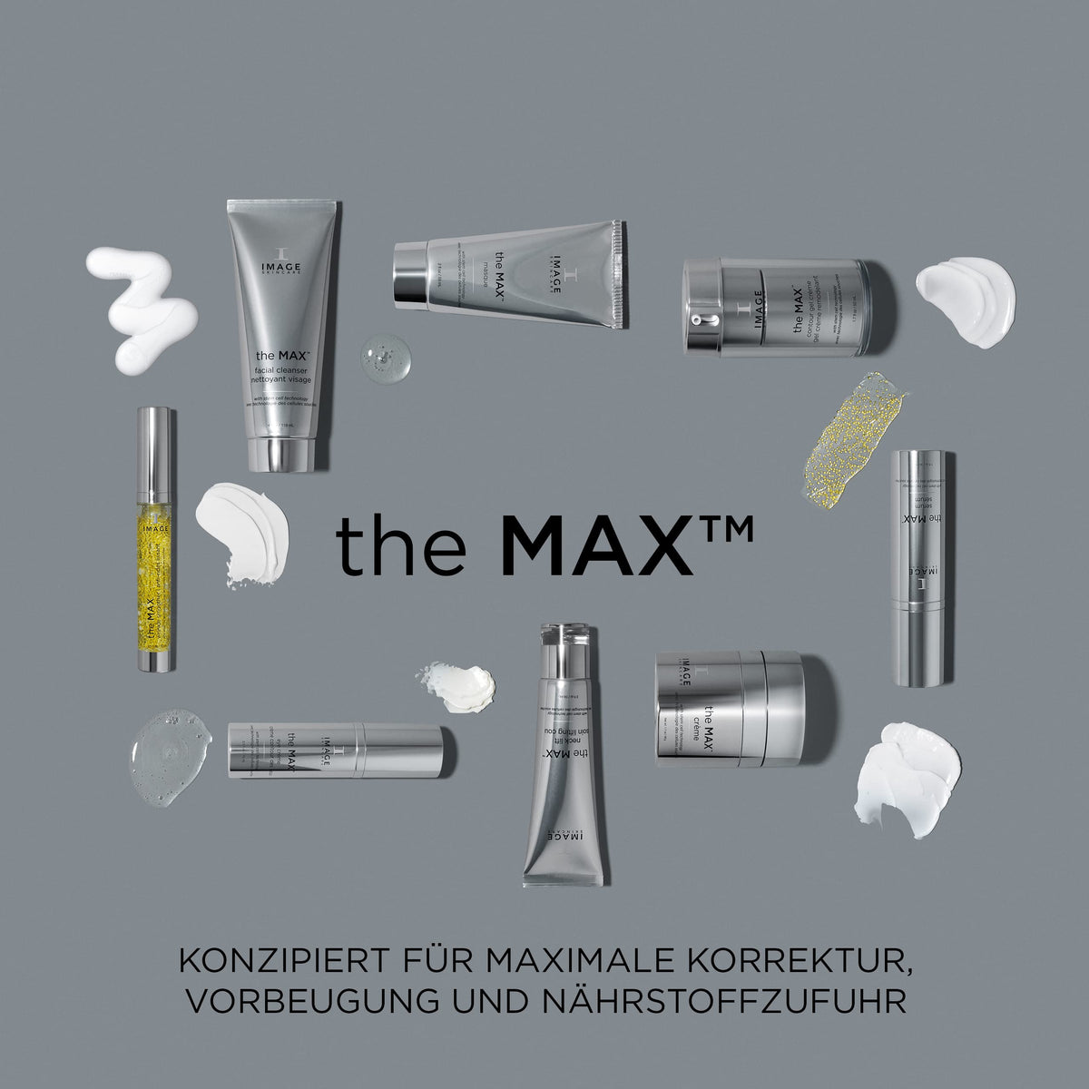 IMAGE Skincare MAX Serum on bathroom shelf with plants, professional daily routine benefit