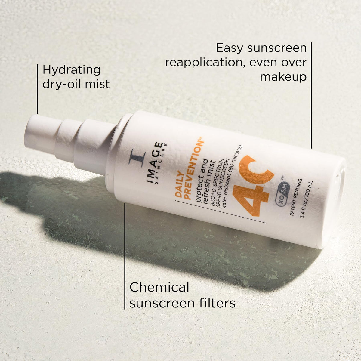IMAGE Skincare texture on hand showing clear dry-oil finish and quick-absorb benefit