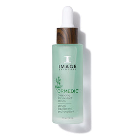 IMAGE Skincare ORMEDIC front packaging showing bottle and labeling, highlights clean formulation benefits