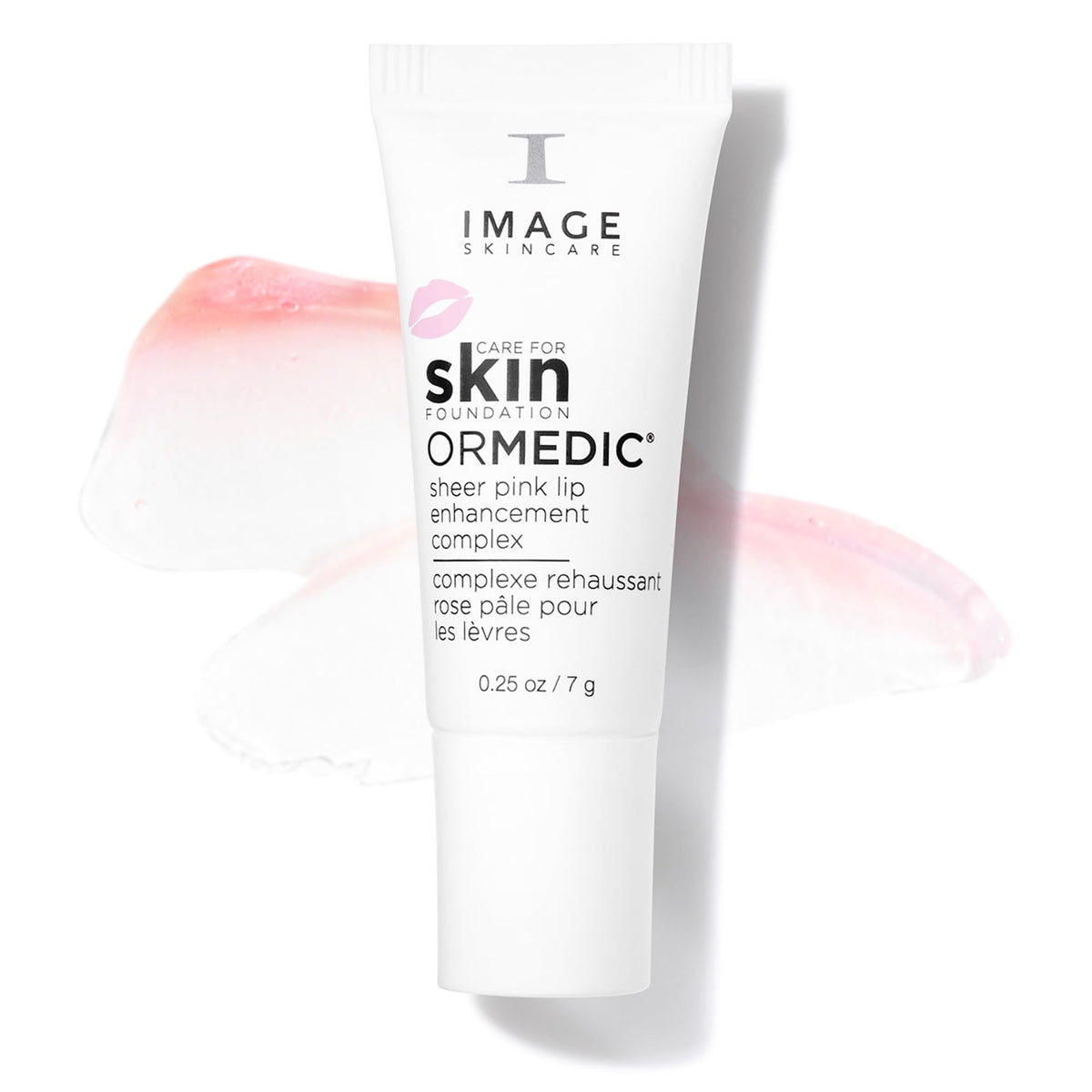 IMAGE Skincare front packaging showing the ORMEDIC sheer pink tube and brand clarity