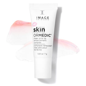 IMAGE Skincare front packaging showing the ORMEDIC sheer pink tube and brand clarity