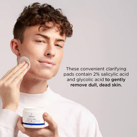 Using IMAGE Skincare pad on cheek to unclog pores and remove oil