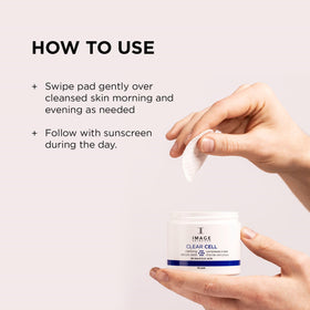 Pad held in hand for scale showing IMAGE Skincare portability benefit
