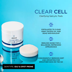 Close-up of pad texture highlighting IMAGE Skincare exfoliating solution