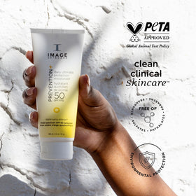 IMAGE Skincare ingredients label displaying zinc oxide and UV filters