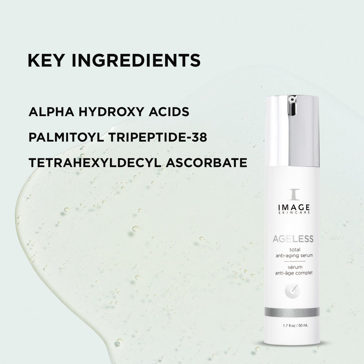 IMAGE Skincare serum dispense drop demonstrating concentrated delivery and easy application