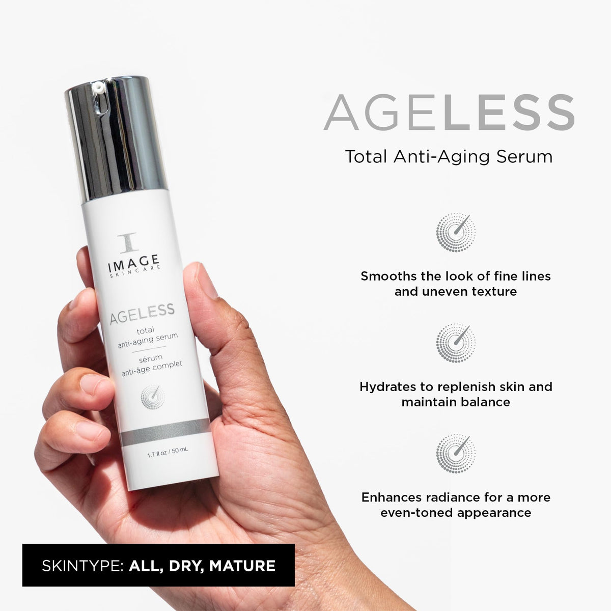IMAGE Skincare serum texture close-up highlighting lightweight hydrating consistency