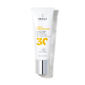 IMAGE Skincare front packaging of Sheer Matte Moisturizer SPF 30 showing tube design and size