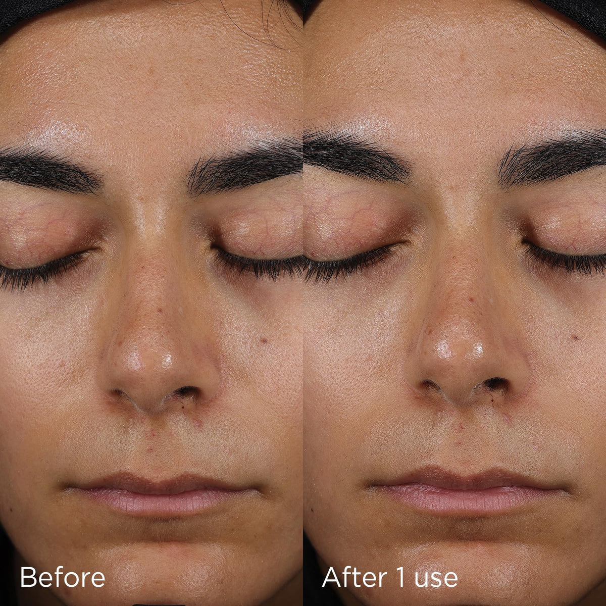 IMAGE Skincare tinted drop on skin showing neutral tint minimizing white cast
