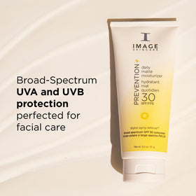 IMAGE Skincare tube next to coin showing 3.2 oz size for scale
