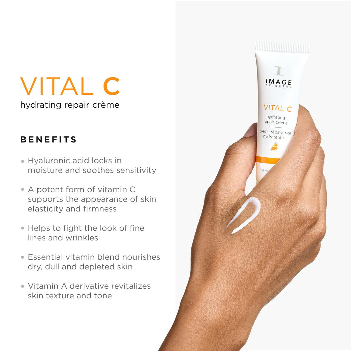 IMAGE Skincare set in hand for scale showing travel-friendly sizes