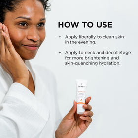 IMAGE Skincare VITAL C label detail showing ingredients and clarity benefit