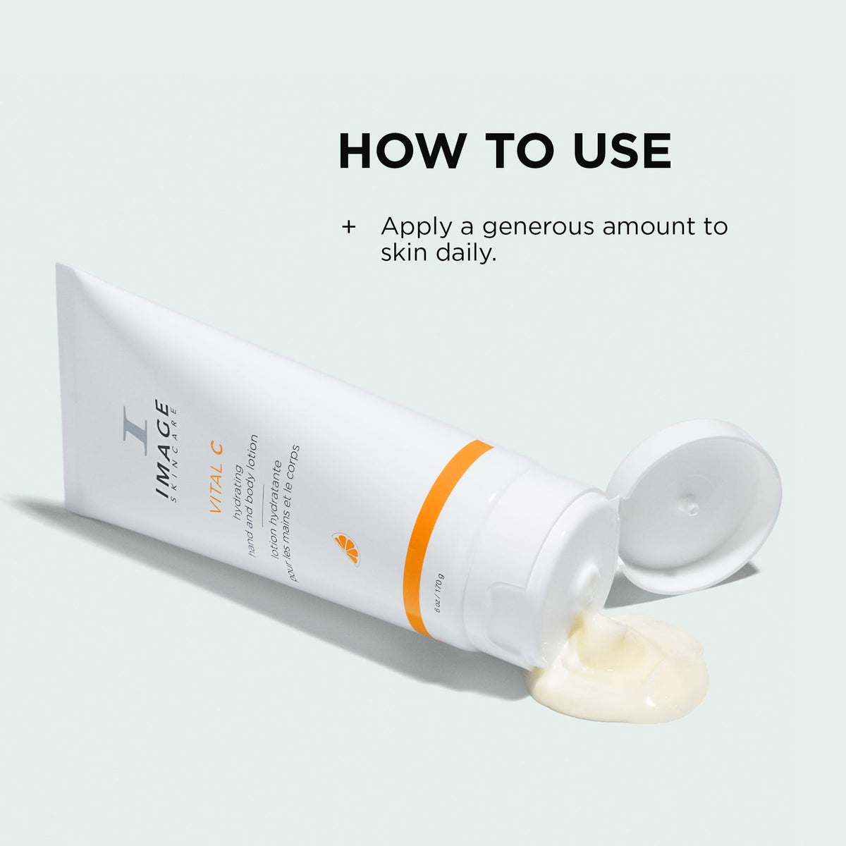 IMAGE Skincare ingredient label close-up showing vitamin C and hyaluronic acid