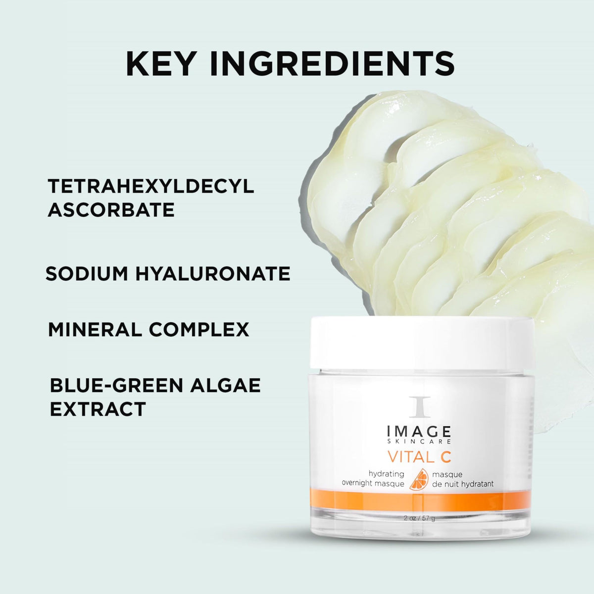 IMAGE Skincare masque on nightstand conveying overnight use and bedside routine convenience