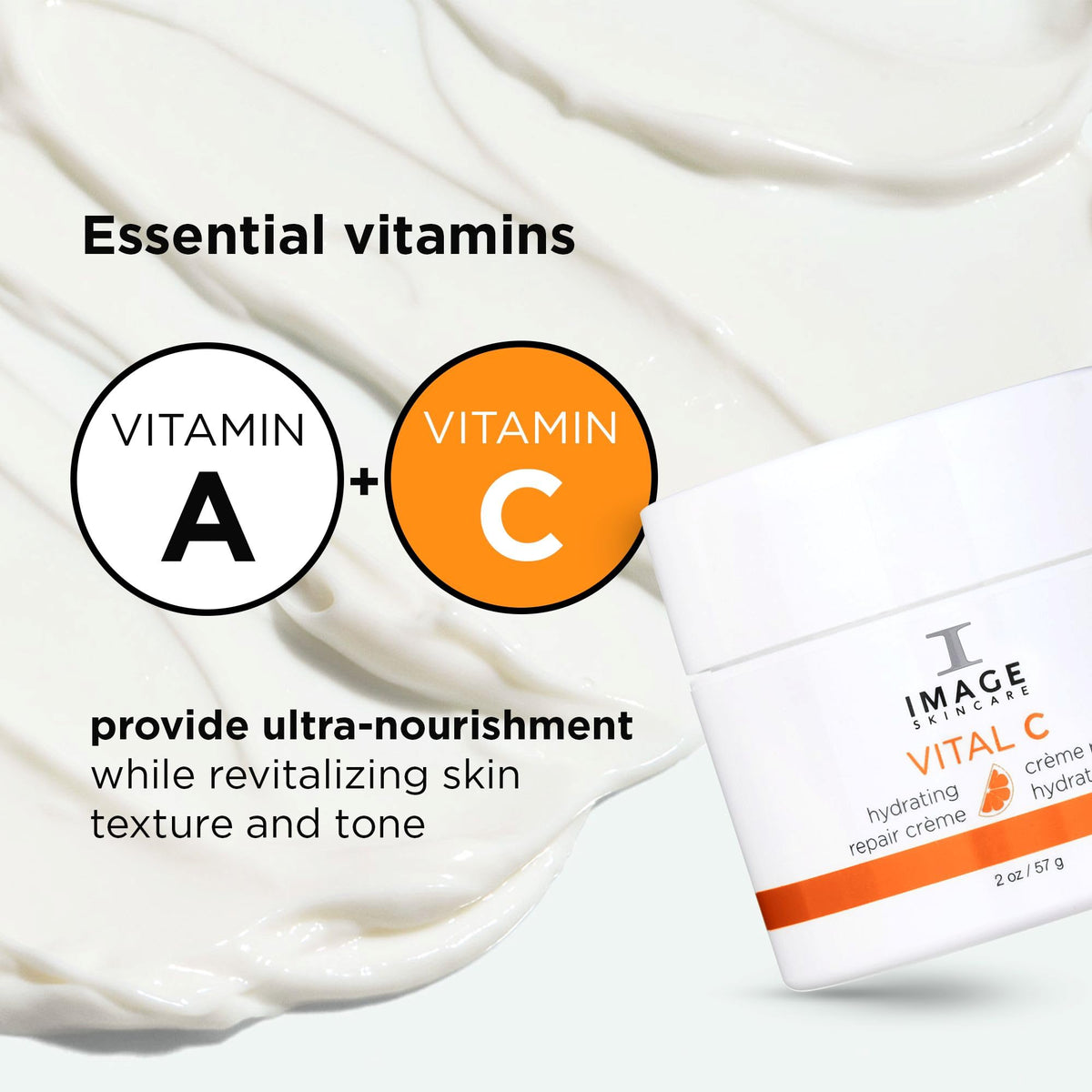 IMAGE Skincare open jar top view revealing luxurious moisturizing cream inside