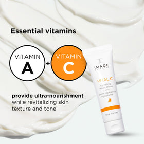 IMAGE Skincare VITAL C open jar top view revealing smooth anti-aging cream